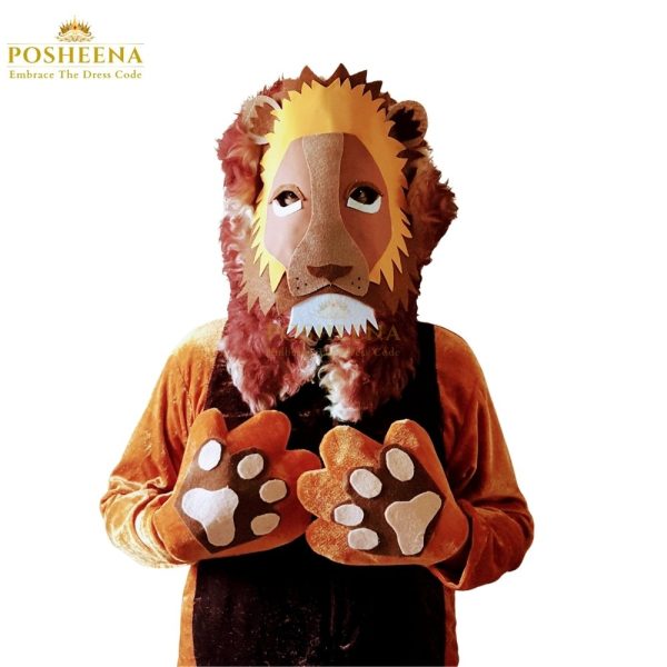 Simba Lion Costume for Kids, customized by Posheena. Perfect for parties, school plays, and themed events. Order now for a magical look!