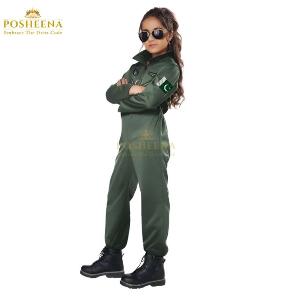 Fighter Pilot Costume. Perfect for girls & boys. Drable jumpsuit is ideal for events & role play in Pakistan