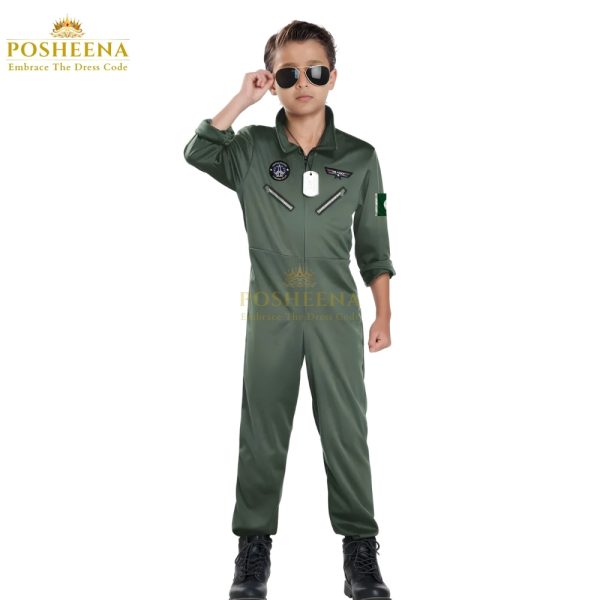 Fighter Pilot Costume. Perfect for girls & boys. Drable jumpsuit is ideal for events & role play in Pakistan