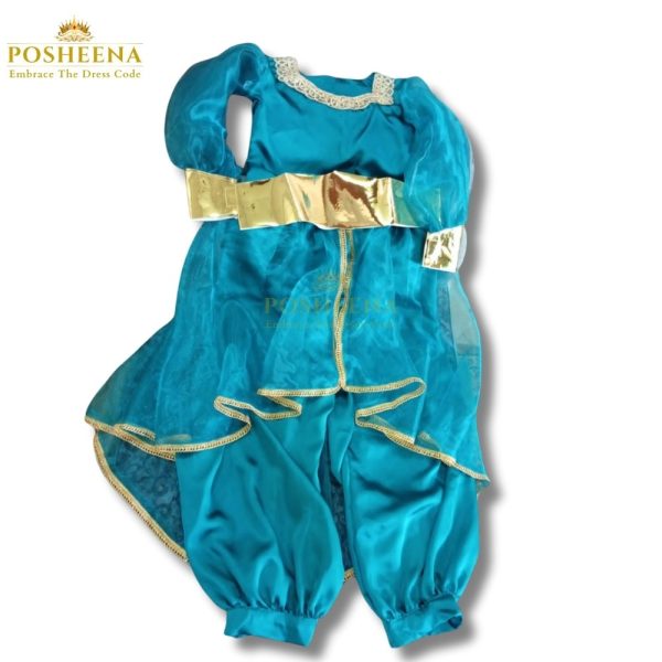 Disney Aladdin Jasmin Costume for girls. Customized and ready made dress available at Posheena Pakistan. For Orders: Call/Whatsapp: 0311-9131762