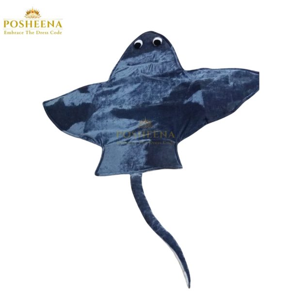 Child wearing a realistic Stingray Fish Costume, perfect for kids' dress-up, available at Posheena.