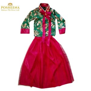 Korean Hanbok Costume for Girls - Traditional Korean Dress available at Posheena. Perfect for cultural events and worldwide delivery.