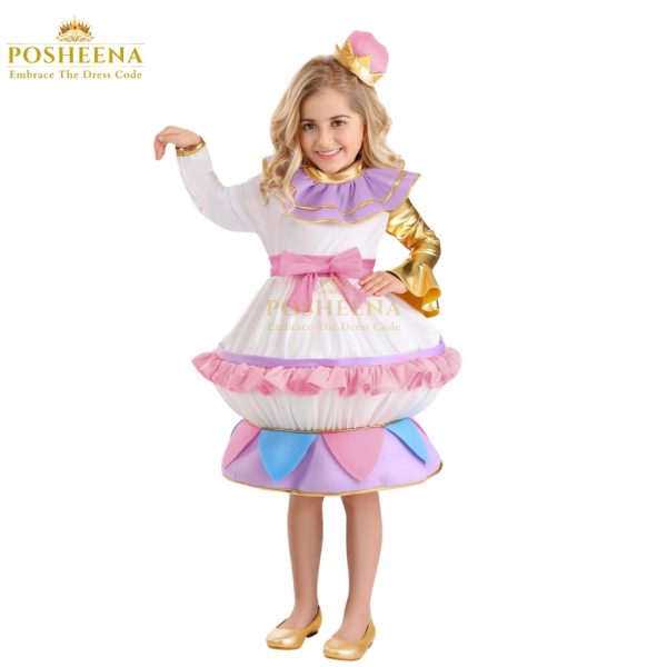 Mrs. Pots costume kids from Beauty and the Beast. Custom fit and worldwide delivery. Contact 0311-9131762 for details.