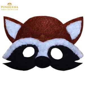 Soft and cute Raccoon Mask for Kids with comfortable fit, perfect for costume parties and playtime. Available at Posheena.com.