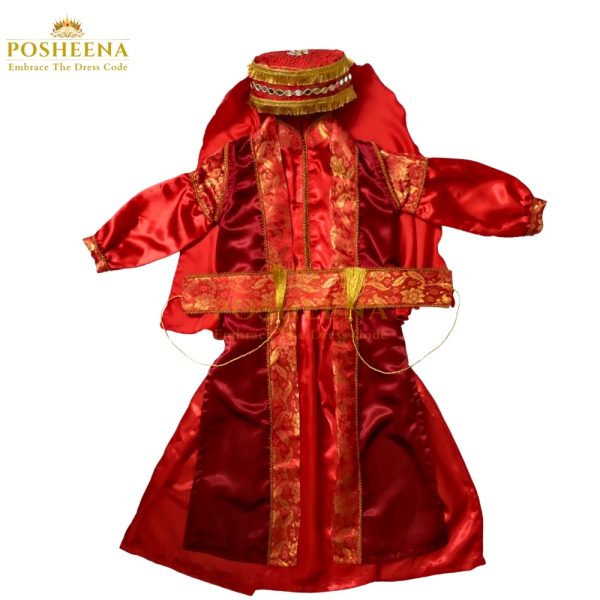 Turkish costume for girls – traditional Ottoman fancy dress, embroidered kaftan with headscarf for school events and cultural parties by Posheena