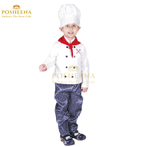 Custom Chef Costume for Kids – White Coat and Blue Pants from Online Costume Shop in Pakistan
