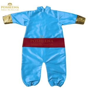 Genie costume for kids – magical Aladdin fancy dress, blue and gold party outfit for children by Posheena