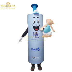 Custom Teeku Mascot adult costume for NGO campaign in Pakistan by Posheena