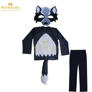 Customized wolf kids costume for parties, school events, and Halloween – high-quality kids fancy dress by Posheena
