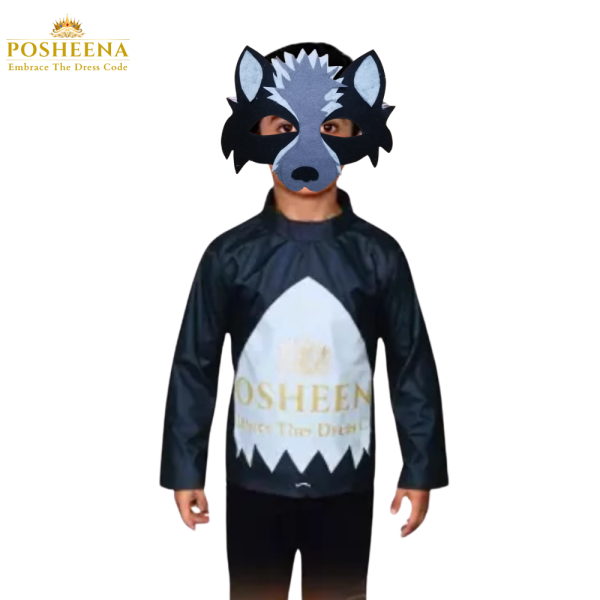 Customized wolf kids costume for parties, school events, and Halloween – high-quality kids fancy dress by Posheena