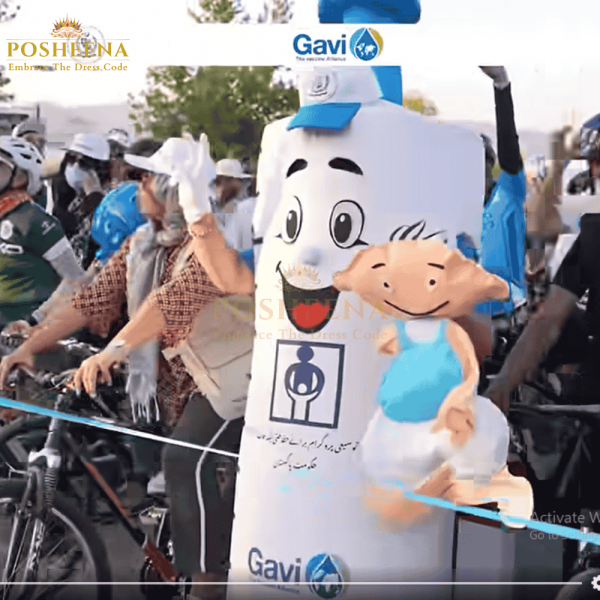 Custom Teeku Mascot adult costume for NGO campaign in Pakistan by Posheena