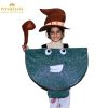 Child wearing a cartoon-style bowl costume for kids with a witch hat and spoon – customized kids costume from Posheena Pakistan