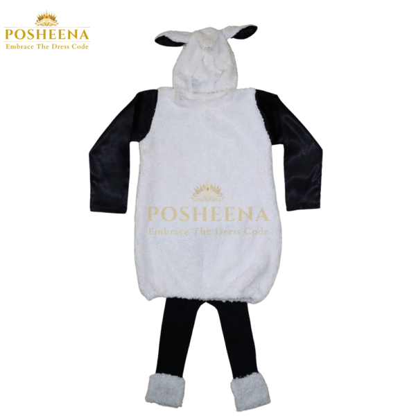 black and white sheep costume for kids - fleece animal outfit by Posheena