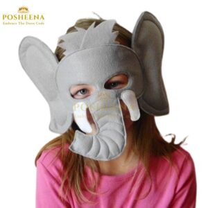 Elephant Mask For Kids with soft felt material, large ears, and trunk – animal costume accessory for kids from Posheena Pakistan