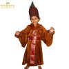 Kayi king costume for kids - majestic Asian-inspired royal emperor outfit with gold and red brocade design