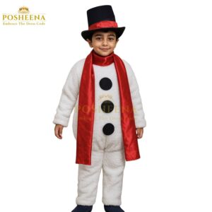 Olaf Costume For Kids snowman outfit with red scarf and hat – kids character costume from Posheena
