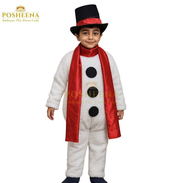 Olaf Costume For Kids snowman outfit with red scarf and hat – kids character costume from Posheena