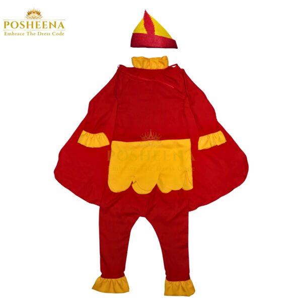 Pied Piper Costume For Kids with red and yellow outfit, cape, and hat – storybook character costume for kids from Posheena