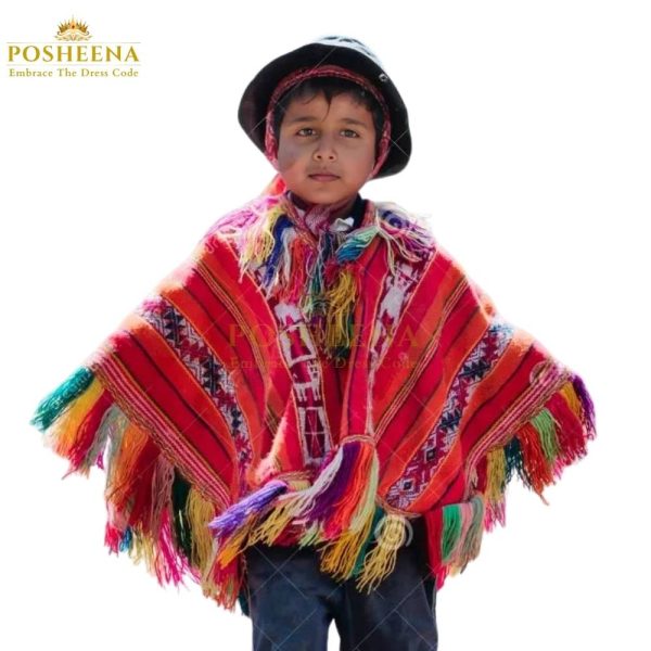 Poncho Costume for Kids – Traditional Mexican Outfit with Hat Available at Best Online Costume Store in Pakistan