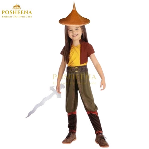 Raya and the Last Dragon Costume for Girls – Disney Warrior Dress by Posheena