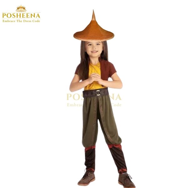 Raya and the Last Dragon Costume for Girls – Disney Warrior Dress by Posheena