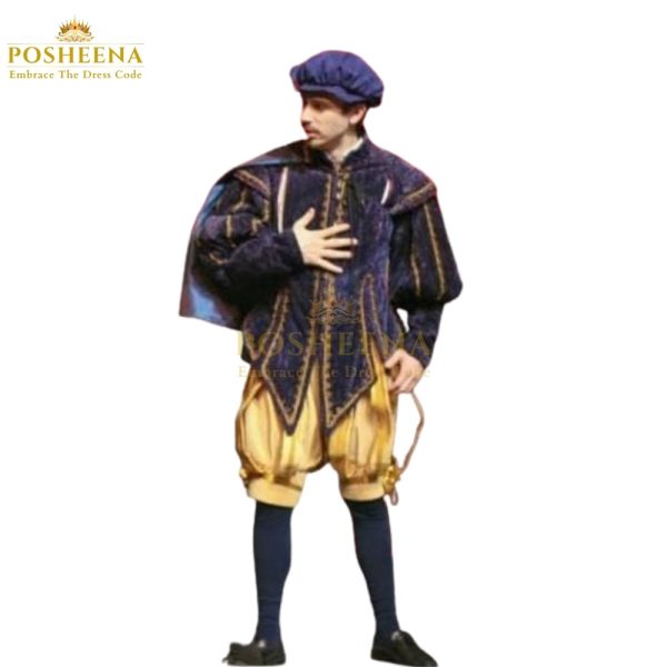 Historical European costume for kids with royal Renaissance design – Order school play costumes from Posheena online store Pakistan