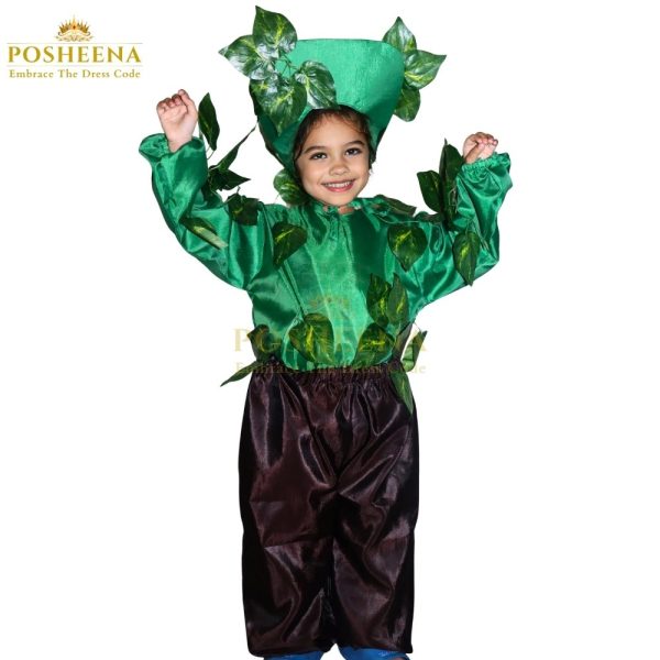 Green Tree Costume for Kids - Eco Friendly Nature Fancy Dress from Posheena