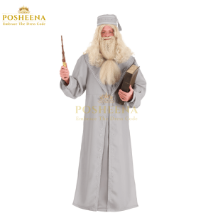 KDumbledore Costume for kids – Harry Potter Wizard Robe with Hat & Belt for Dress-Up & Cosplay