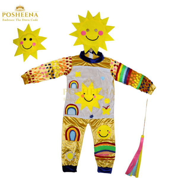 Joy emotions boys costume – kids fancy dress for parties, expressive boys school event outfit by Posheena