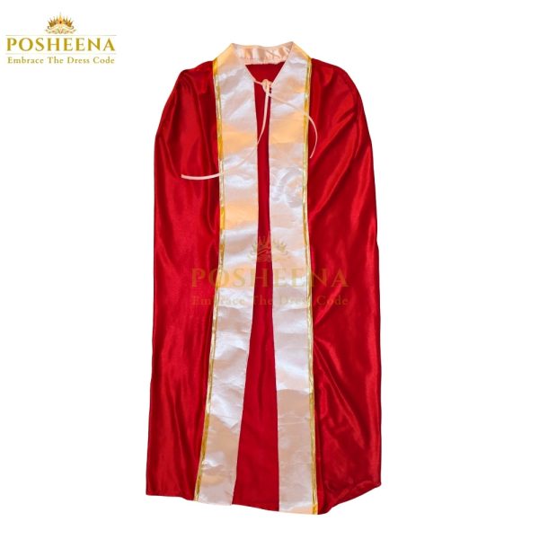 Customized red and white king cape costume for kids from Posheena online costume store Pakistan