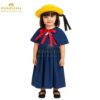 Madeline costume for girls online in Pakistan – Cartoon character dress with yellow hat by Posheena