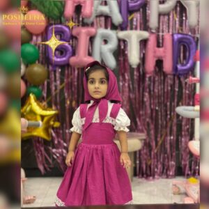 Masha costume for kids. A girl wearing Masha Costume