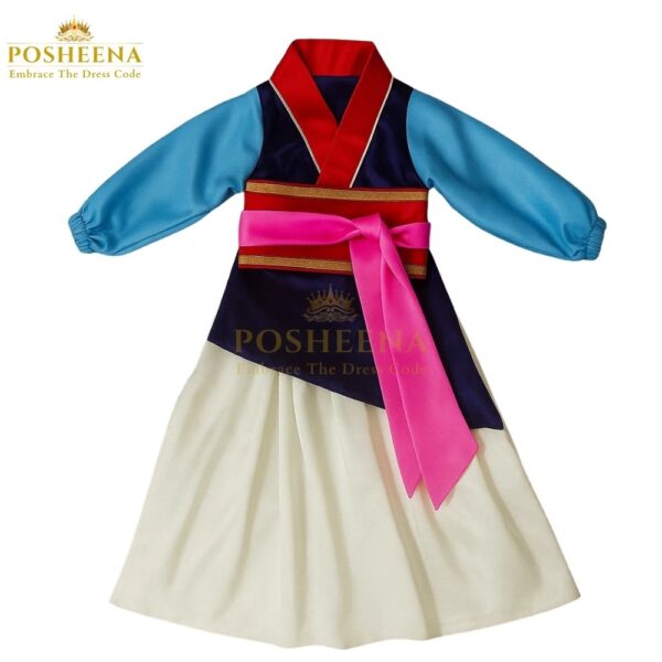 Mulan Costume For Girls – Princess Birthday Dress, Fancy Dress Outfit for Kids, Disney Princess Character Costume by Posheena