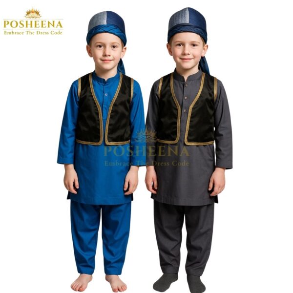 Kashmiri Cultural Dress For Boys – traditional cultural outfit at Posheena online store